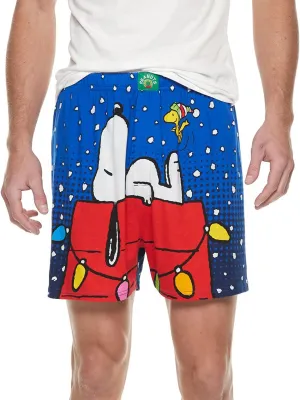 Peanuts Snoopy and Woodstock Christmas Holiday Boxer Shorts