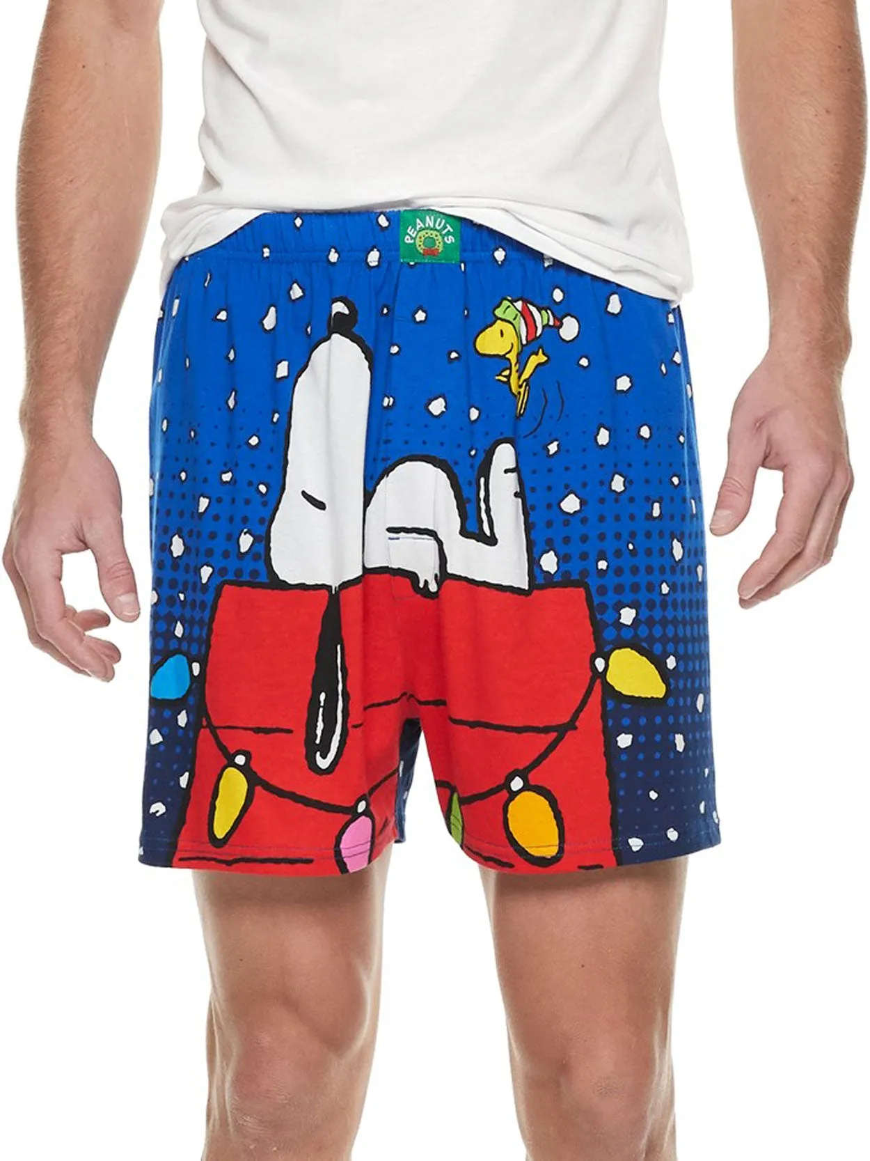 Peanuts Snoopy and Woodstock Christmas Holiday Boxer Shorts