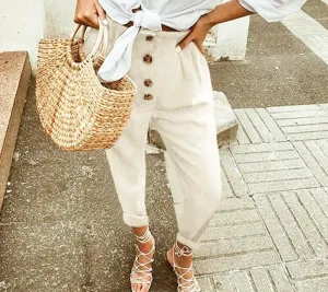 Peggy - High-waisted casual pants