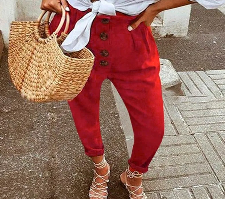 Peggy - High-waisted casual pants
