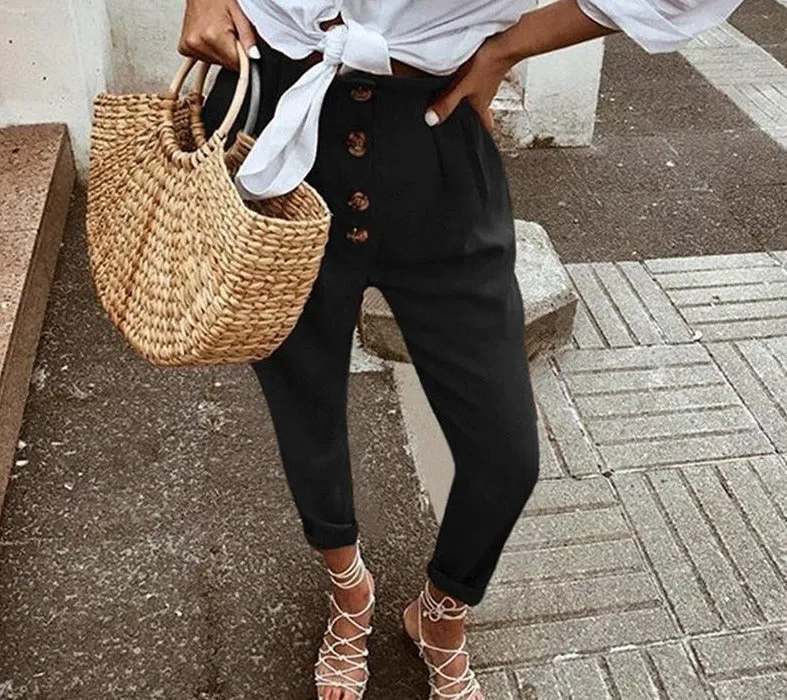Peggy - High-waisted casual pants