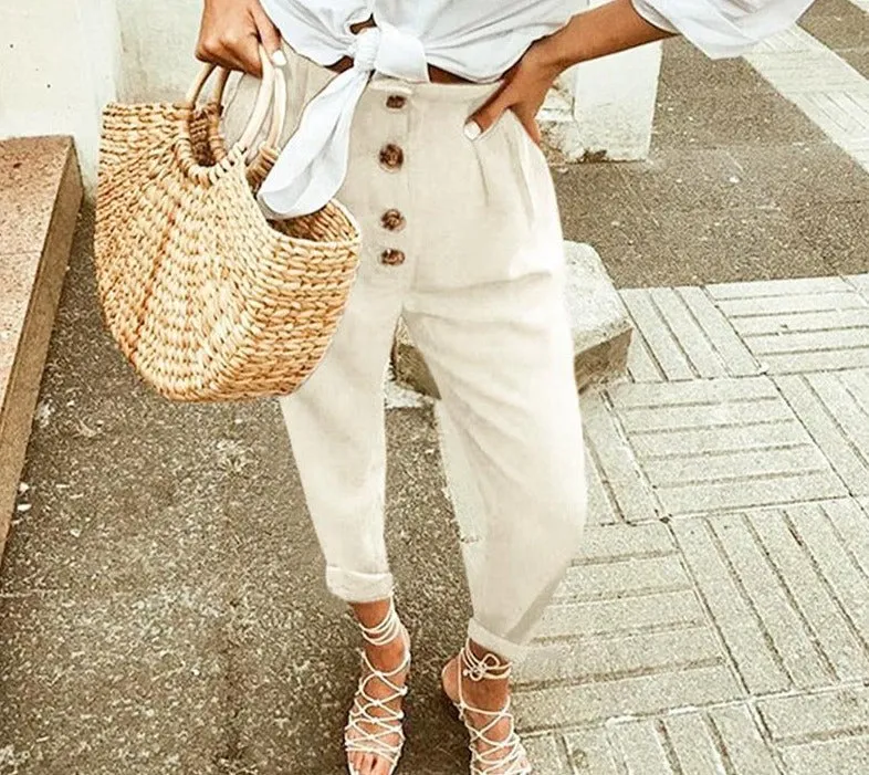 Peggy - High-waisted casual pants