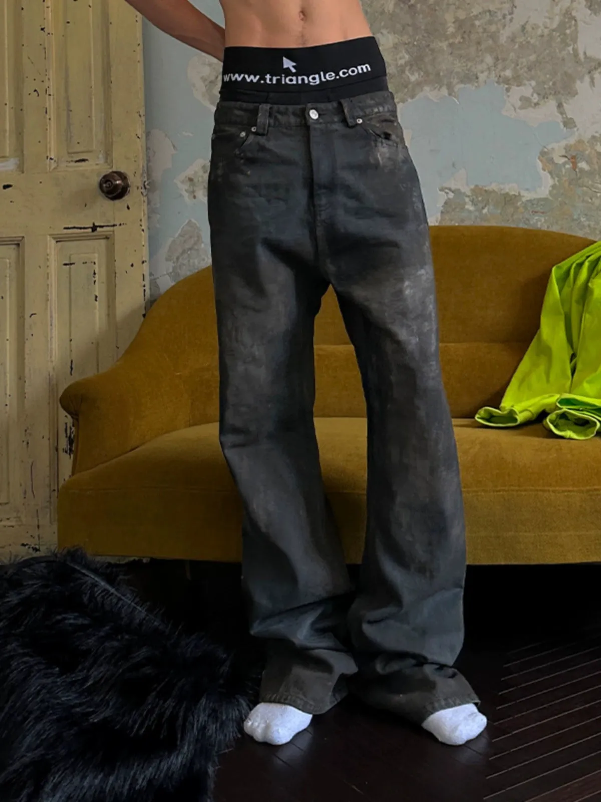 Pharaoh Washed Distressed Jeans