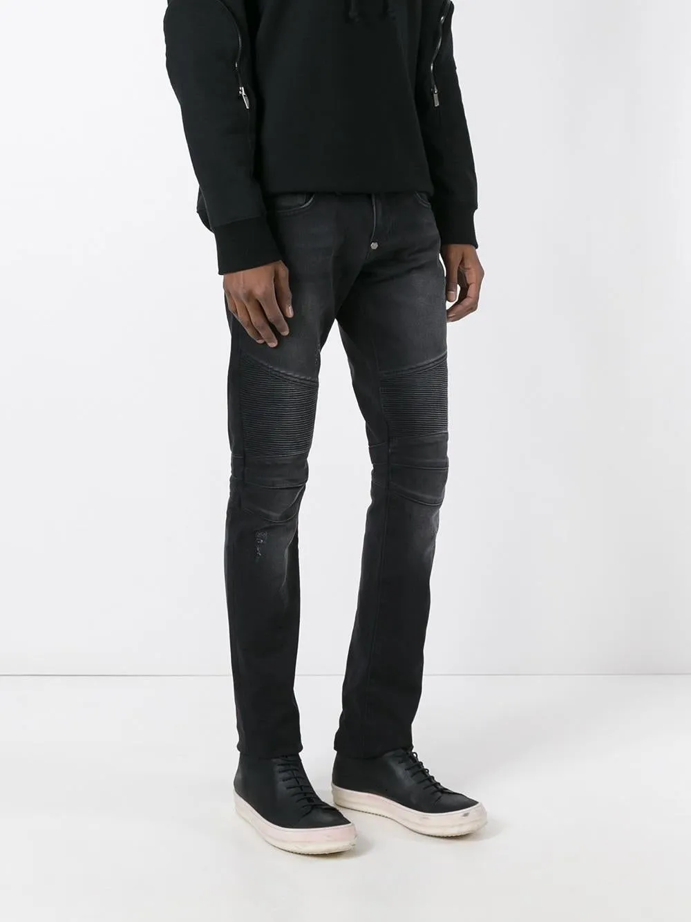 Philipp Plein Men's Black Wash Raiatea Biker Straight Cut Jeans Sz 36 $1,240 NEW