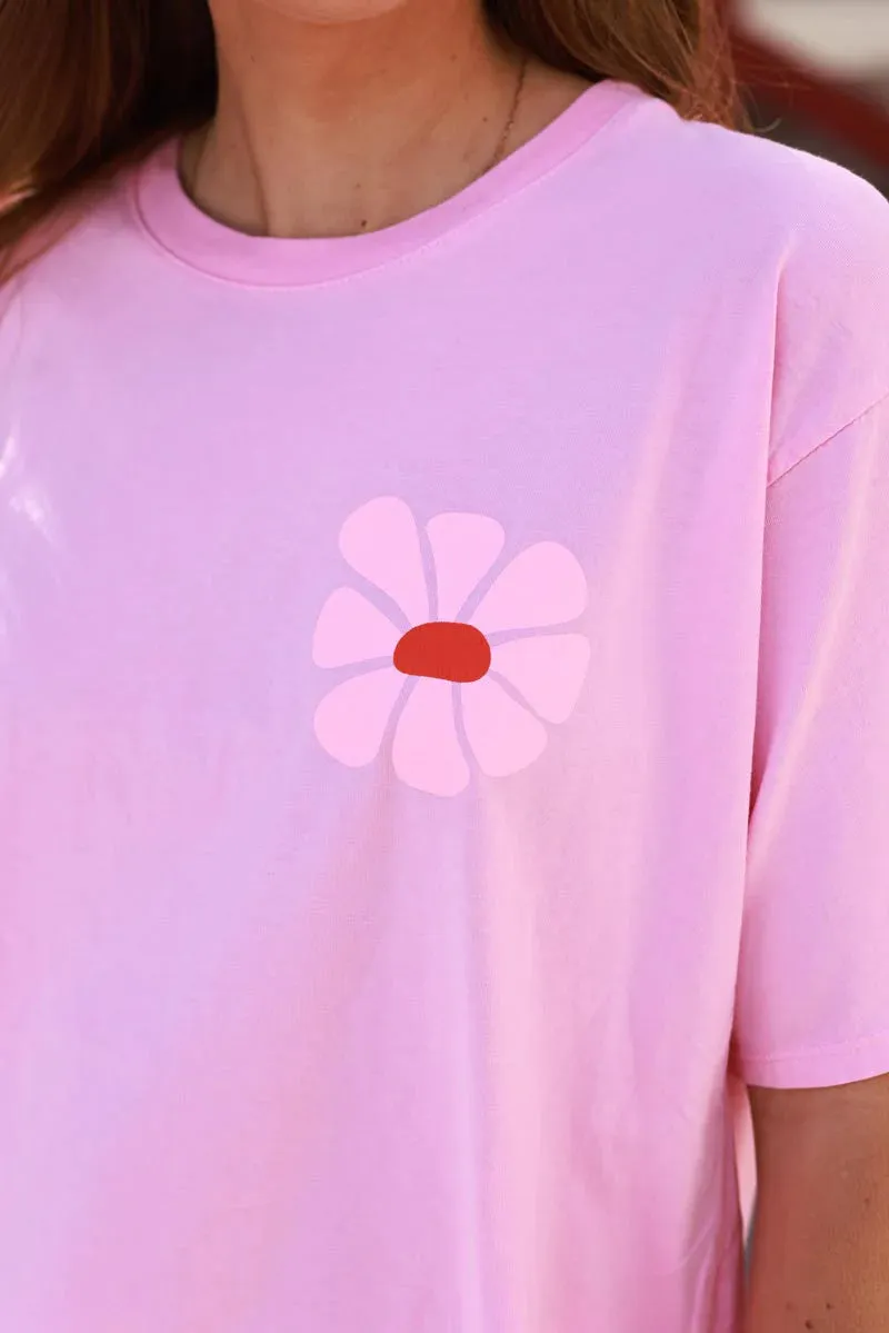 Pink Hibiscus Surf Style Tee