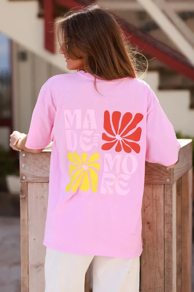 Pink Hibiscus Surf Style Tee