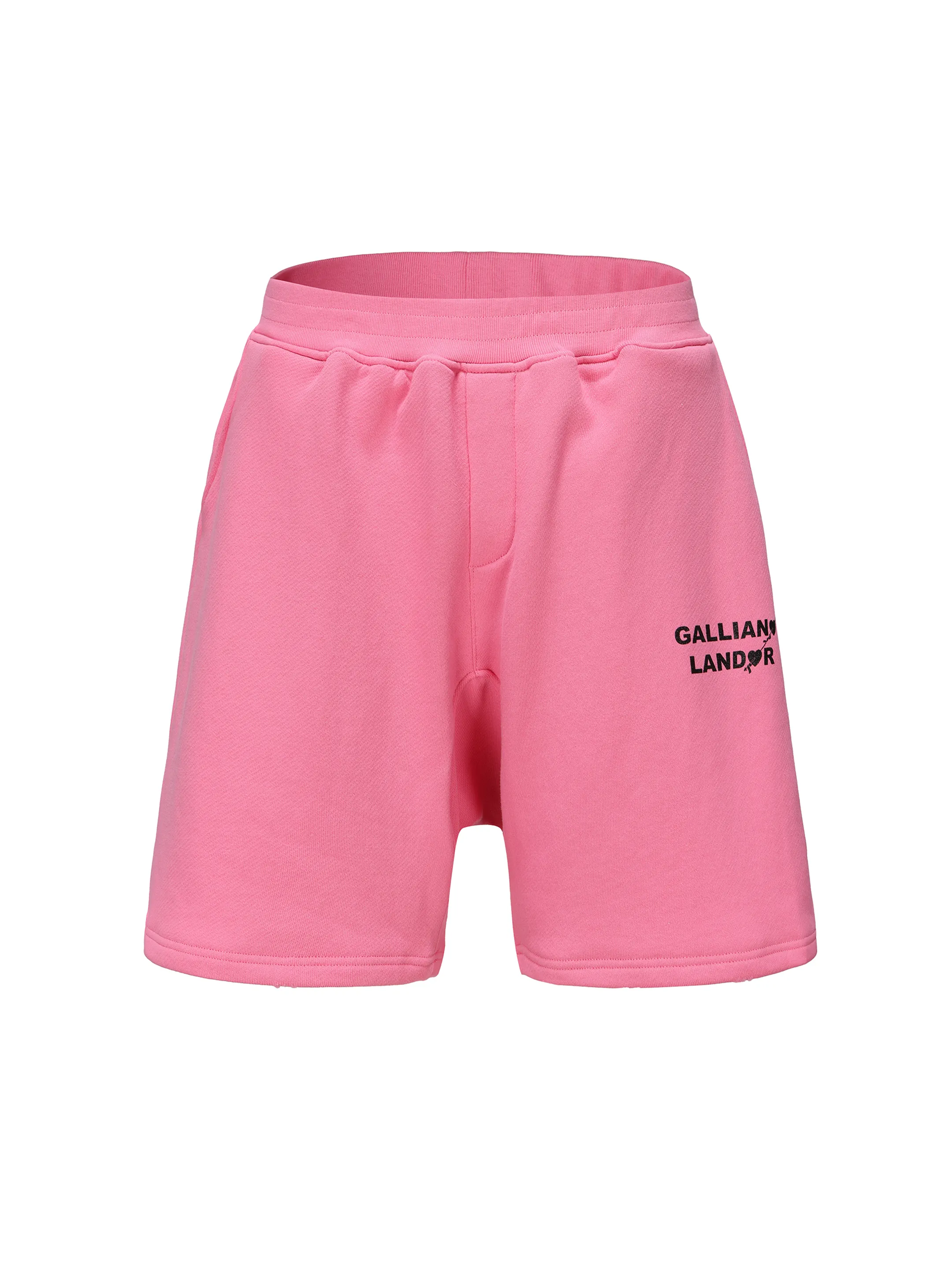 Pink Love Arrow Black Logo Foil Print Shorts