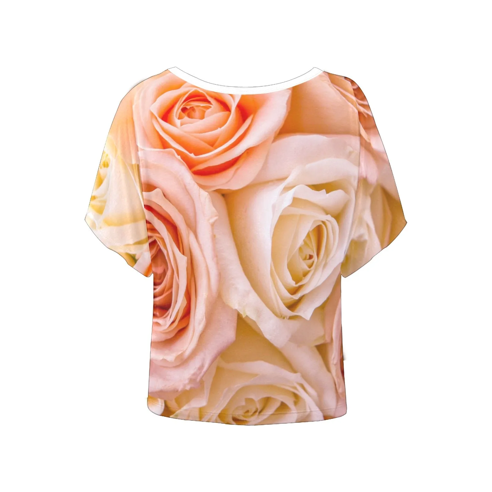 Pinky Roses Bat Wing Sleeve Top up to 4 XL (FWS)