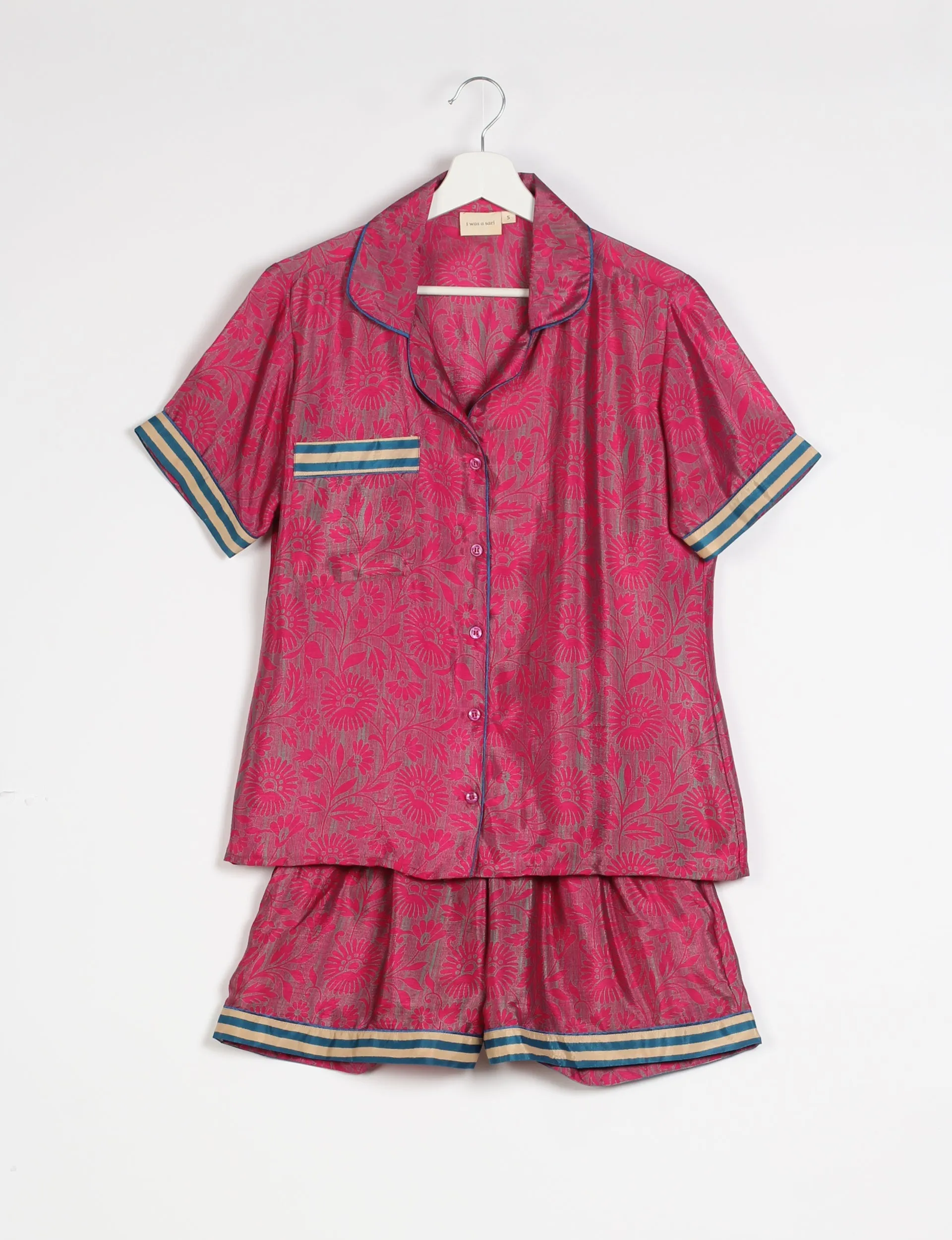 PJ SET SHORT WITH SHORT SLEEVES