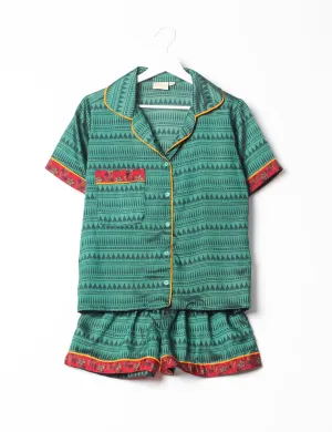 PJ SET SHORT WITH SHORT SLEEVES