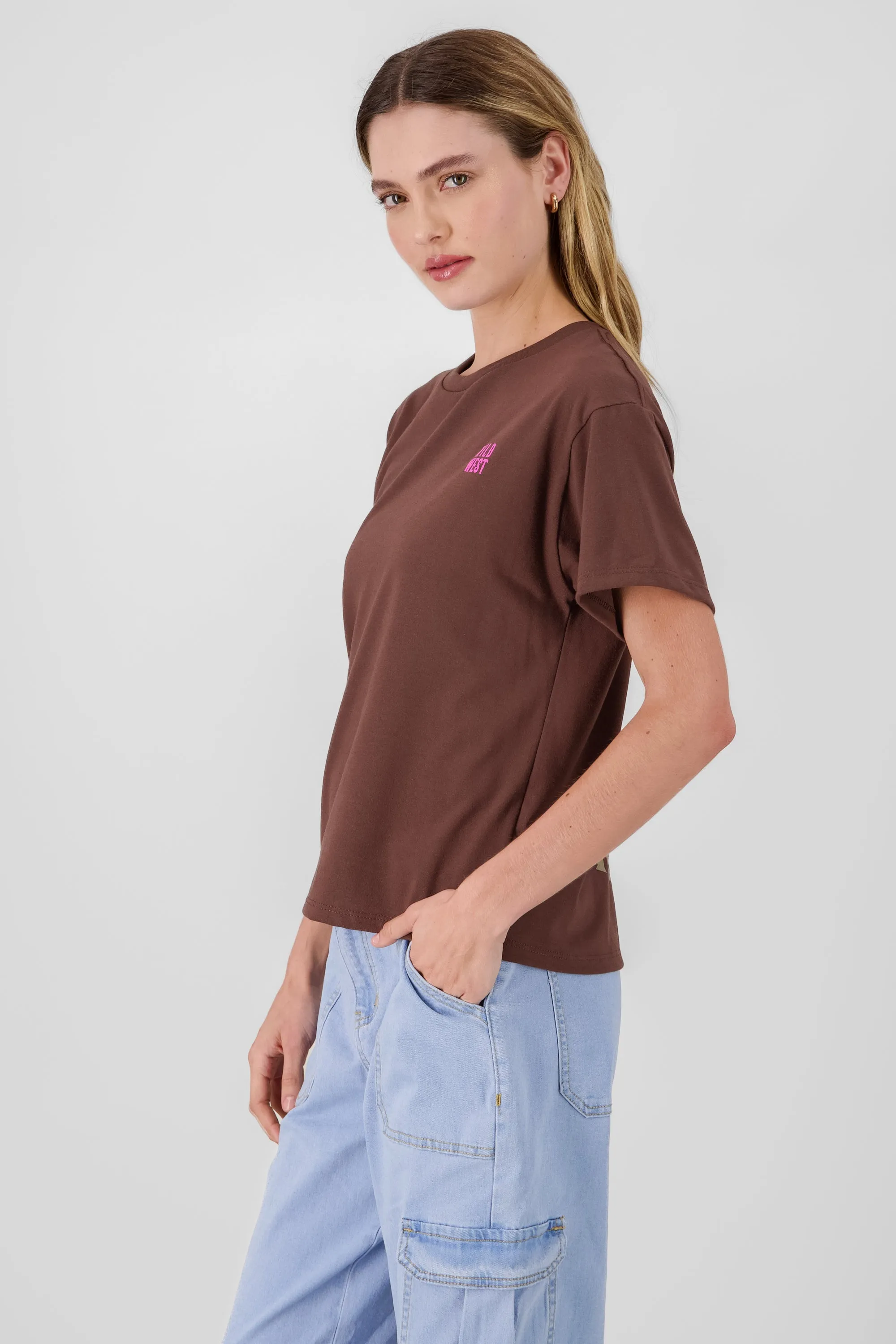 Playera oversized estampado vaquero