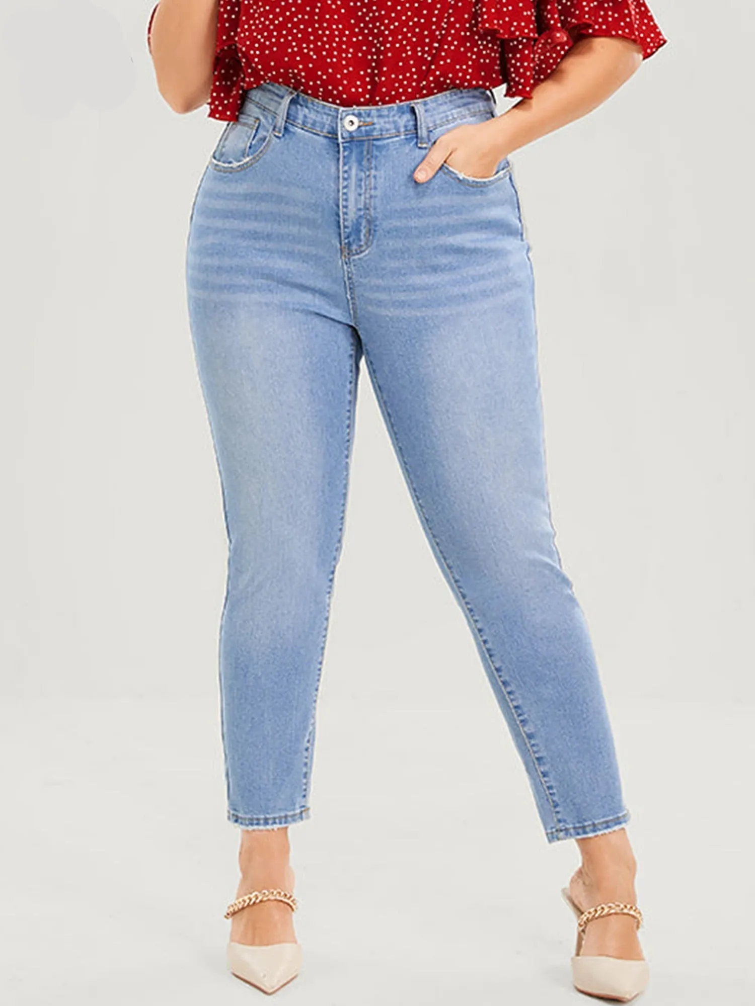 Plus Size Skinny Jeans for Women High Rise