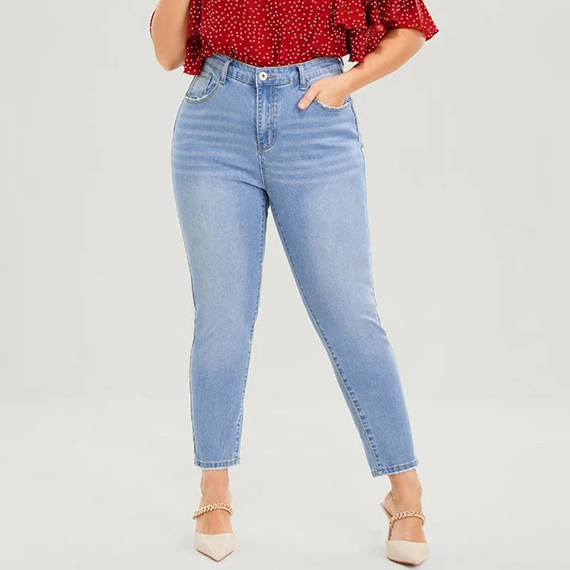 Plus Size Skinny Jeans for Women High Rise