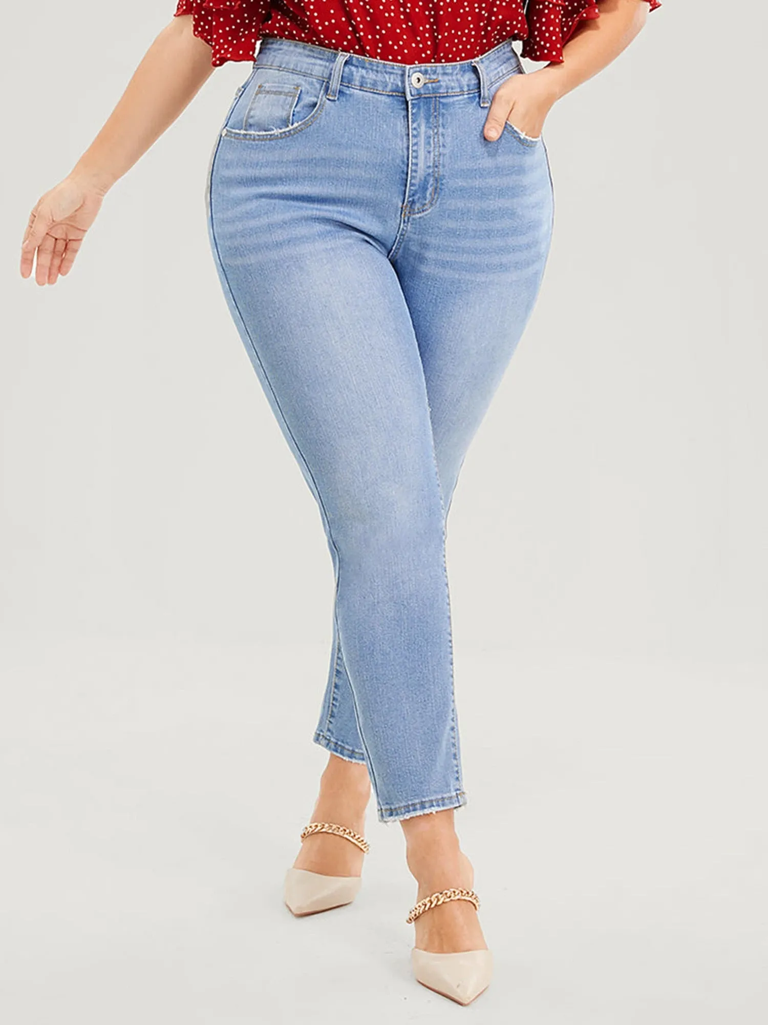 Plus Size Skinny Jeans for Women High Rise