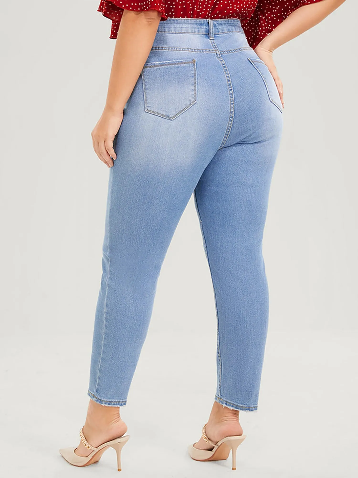 Plus Size Skinny Jeans for Women High Rise