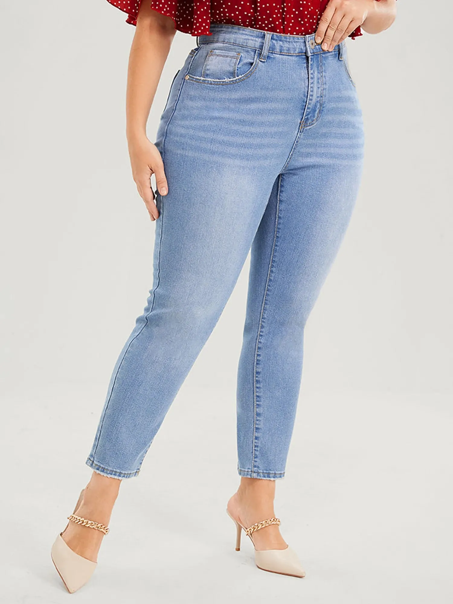 Plus Size Skinny Jeans for Women High Rise