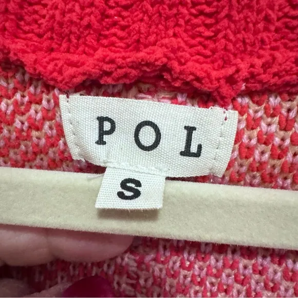 POL - Oversized Red sweater with Stars - size S - NWOT