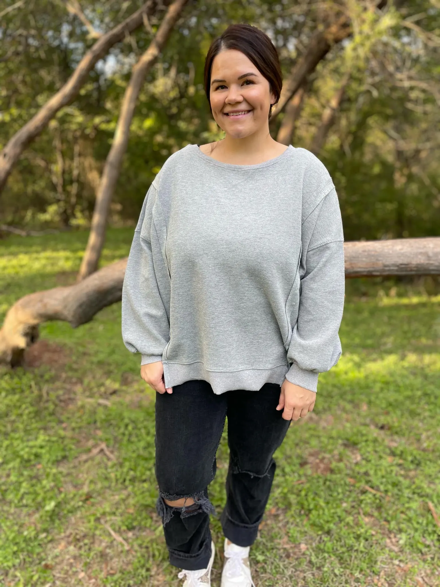 PREORDER: Thinking It Over Waffle Knit Pullover in Three Colors