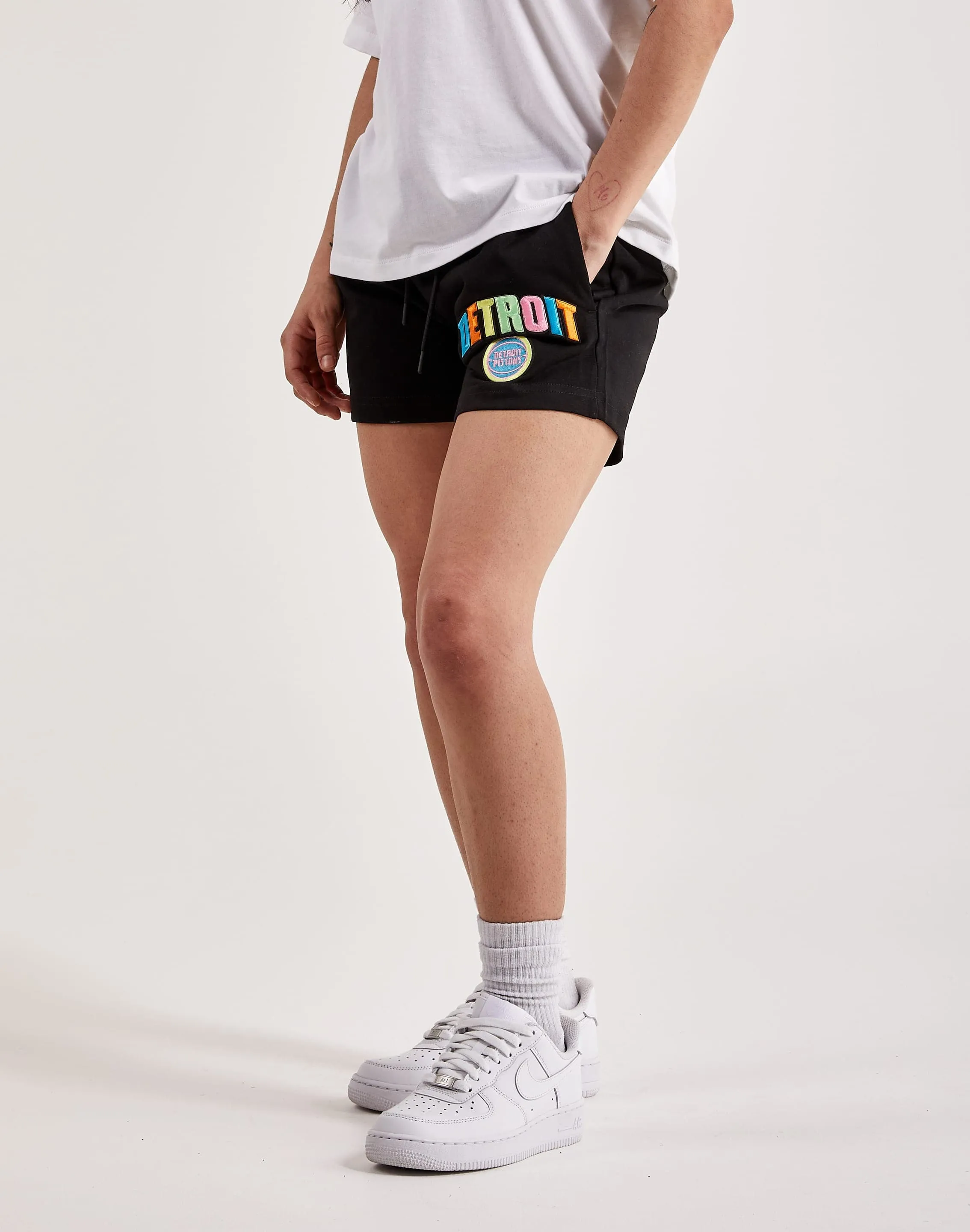 Pro Standard Detroit Pistons Washed Neon Fleece Shorts