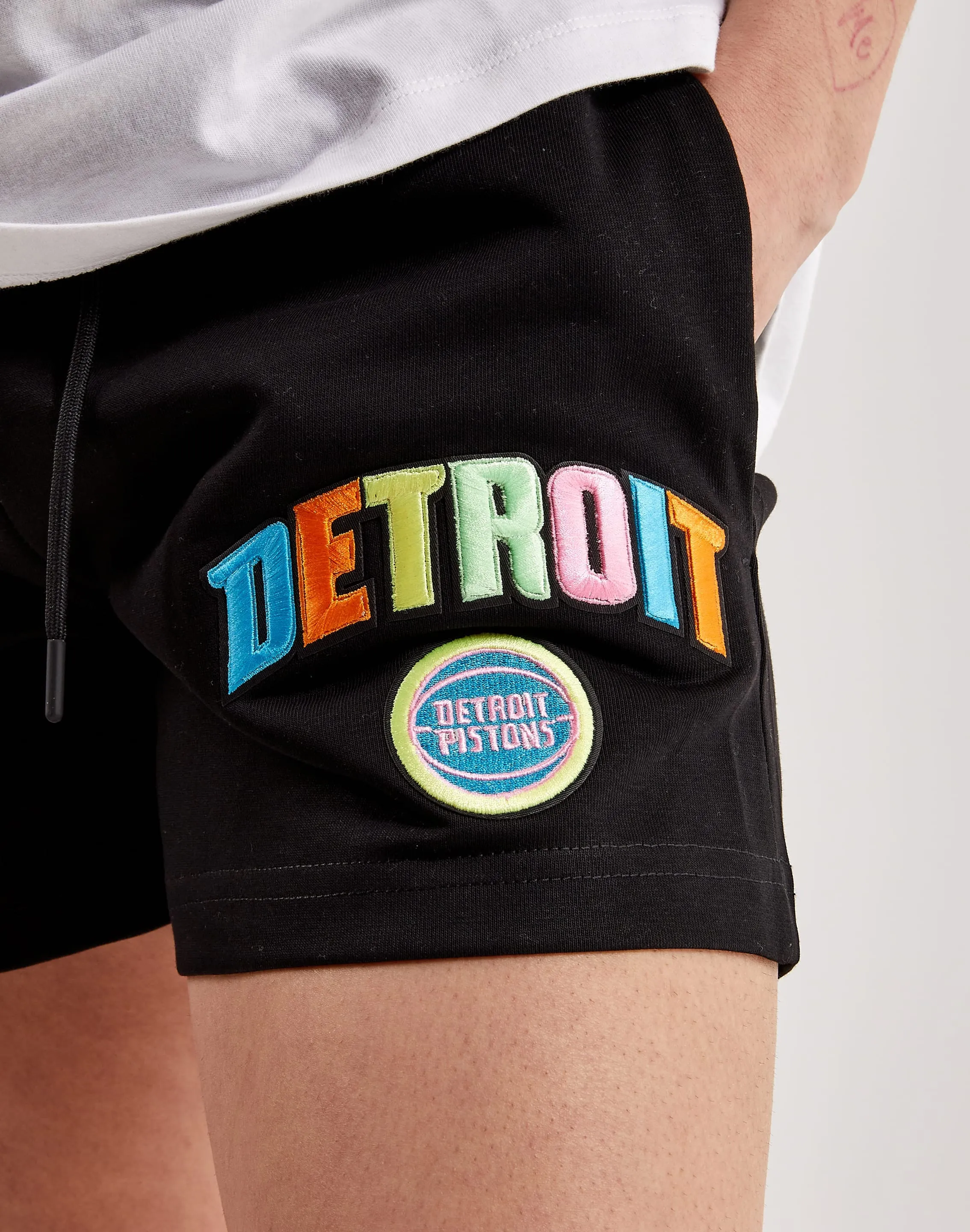 Pro Standard Detroit Pistons Washed Neon Fleece Shorts