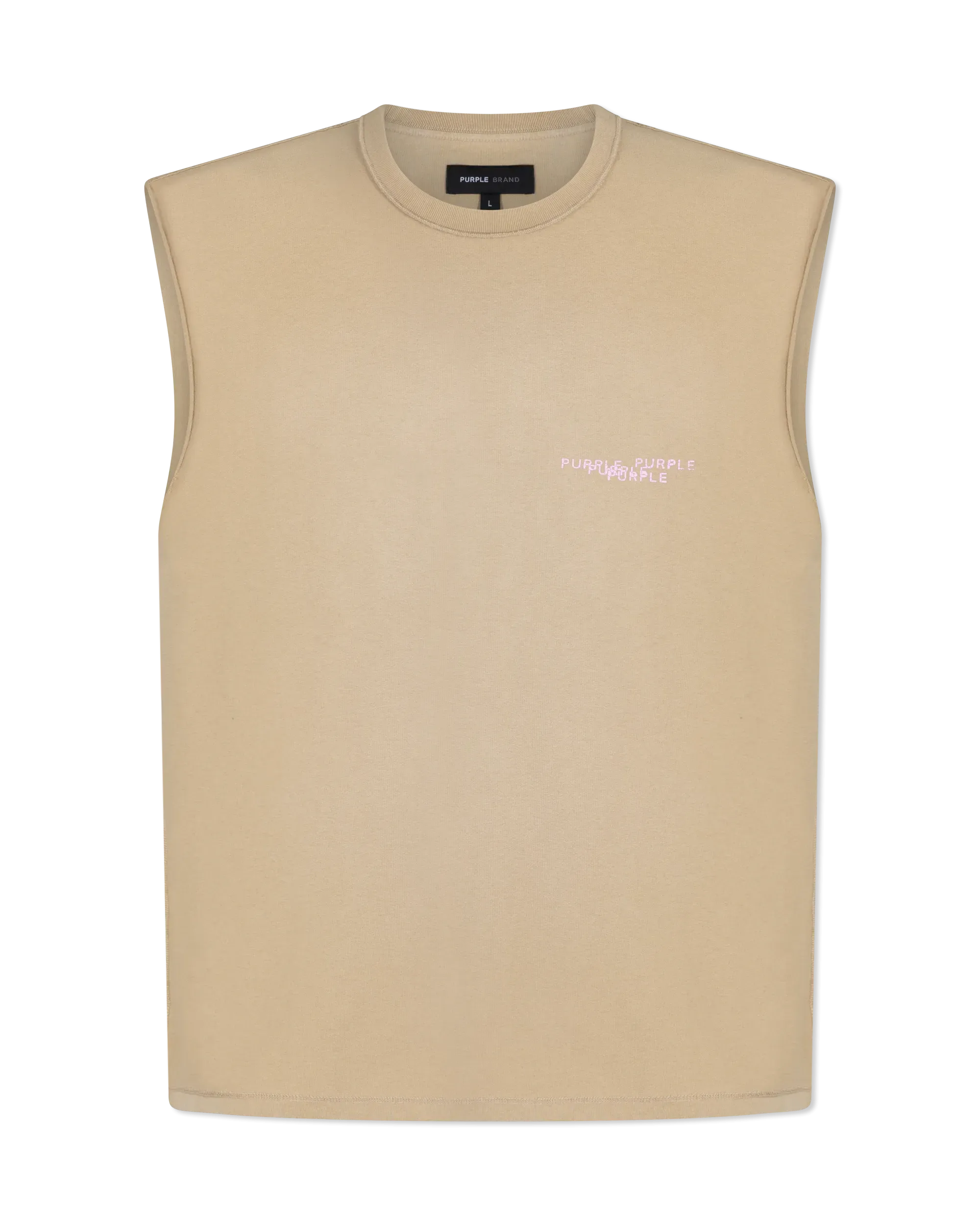 Purple Jeans Textured Jersey Sleeveless T-shirt