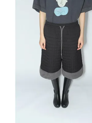 Quilted Knee-Length Shorts