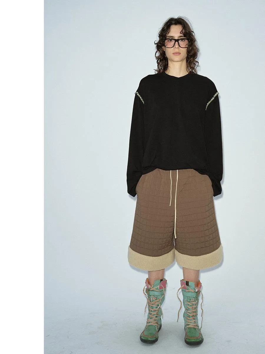 Quilted Knee-Length Shorts