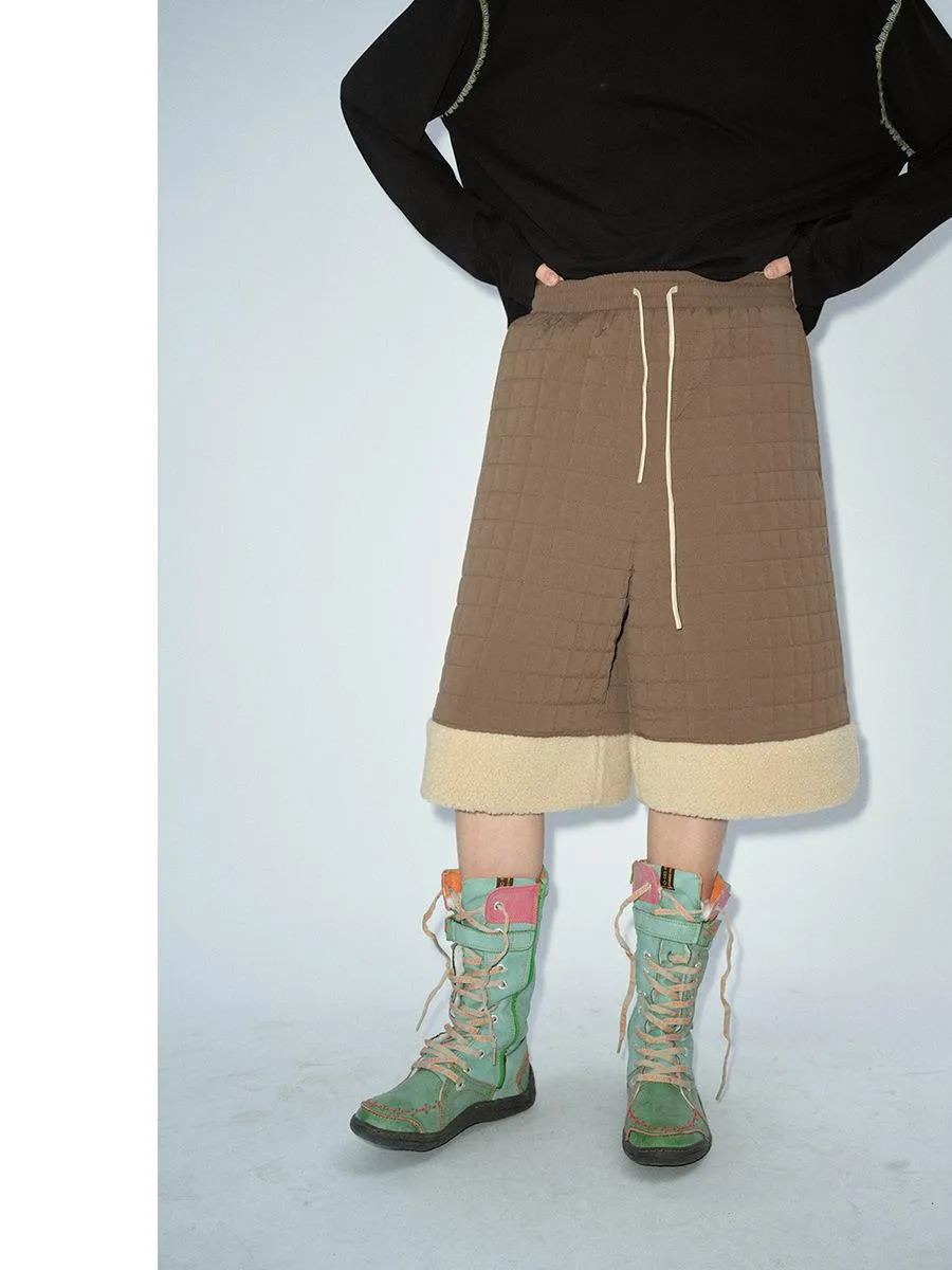Quilted Knee-Length Shorts