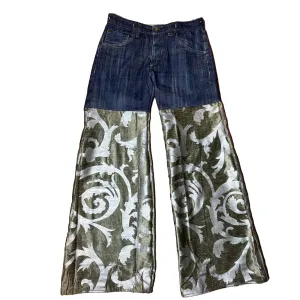 Rag & Bones Denim Jeans Upcycled with Curtains