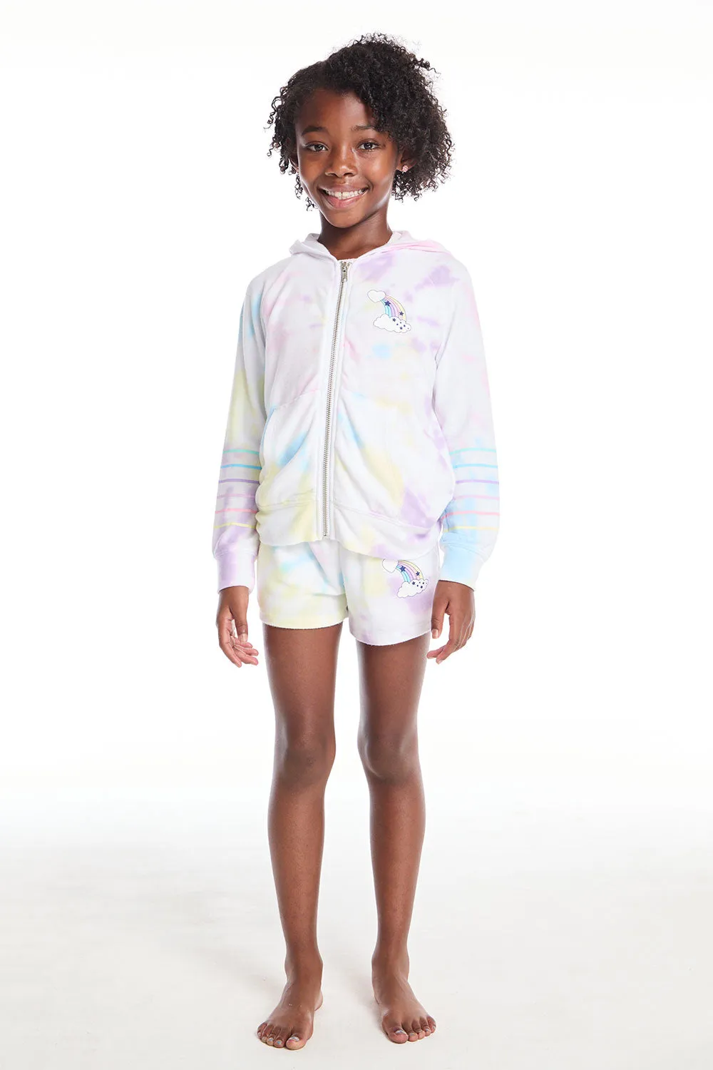 Rainbow Stripe Girls Shorts