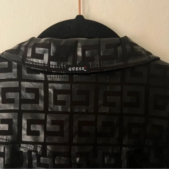 *RARE Vintage* Guess Jeans Black Jean Jacket, size: large