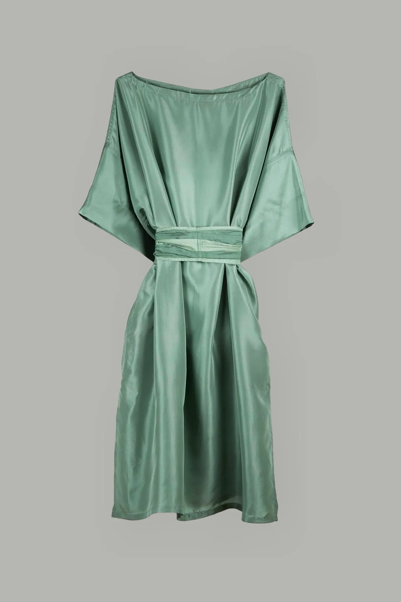 Rectangle Kaftan in Jade Parachute Silk