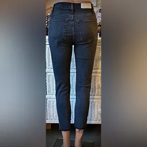 Redone Cotton blend stretchy skinny jeans faded Dusty Charcoal Black size 25