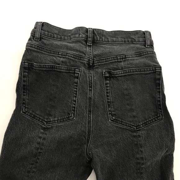 Reformation Jeans Erie Wash High Rise Straight Jeans Size 25 Back Seam Ankle Zip