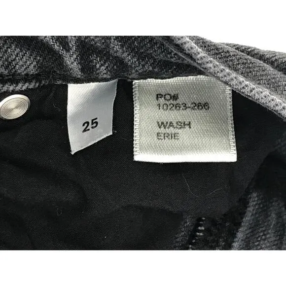 Reformation Jeans Erie Wash High Rise Straight Jeans Size 25 Back Seam Ankle Zip