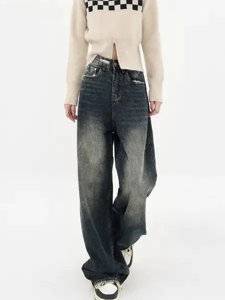 Retro Harajuku Wide Leg Jeans