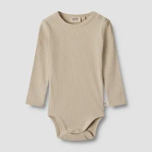 Rib Body L/s Spencer in Feather Grey