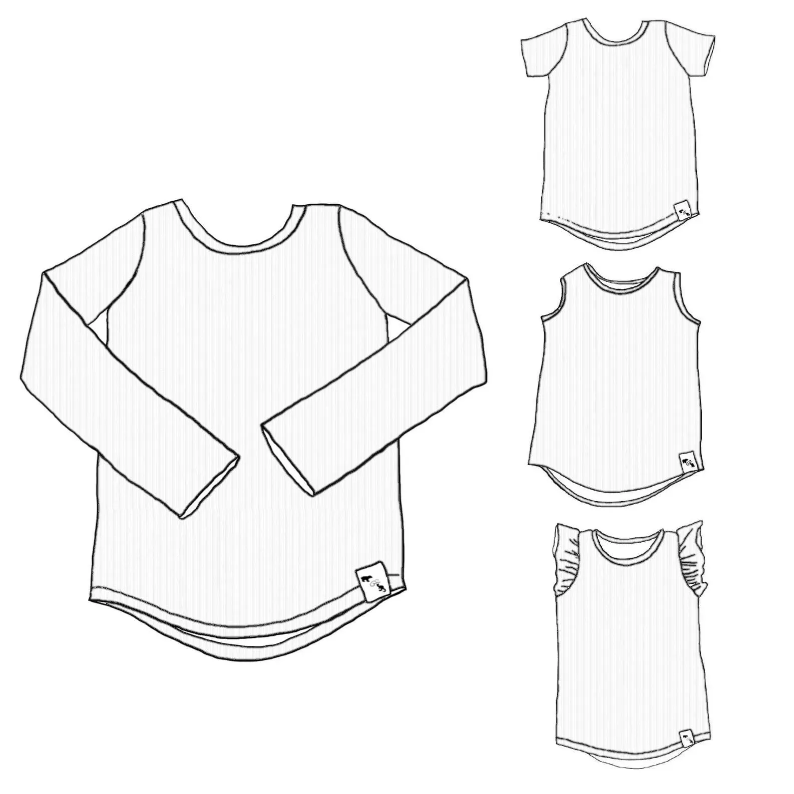 RIB KNIT - Lil Essential Tee/Tank