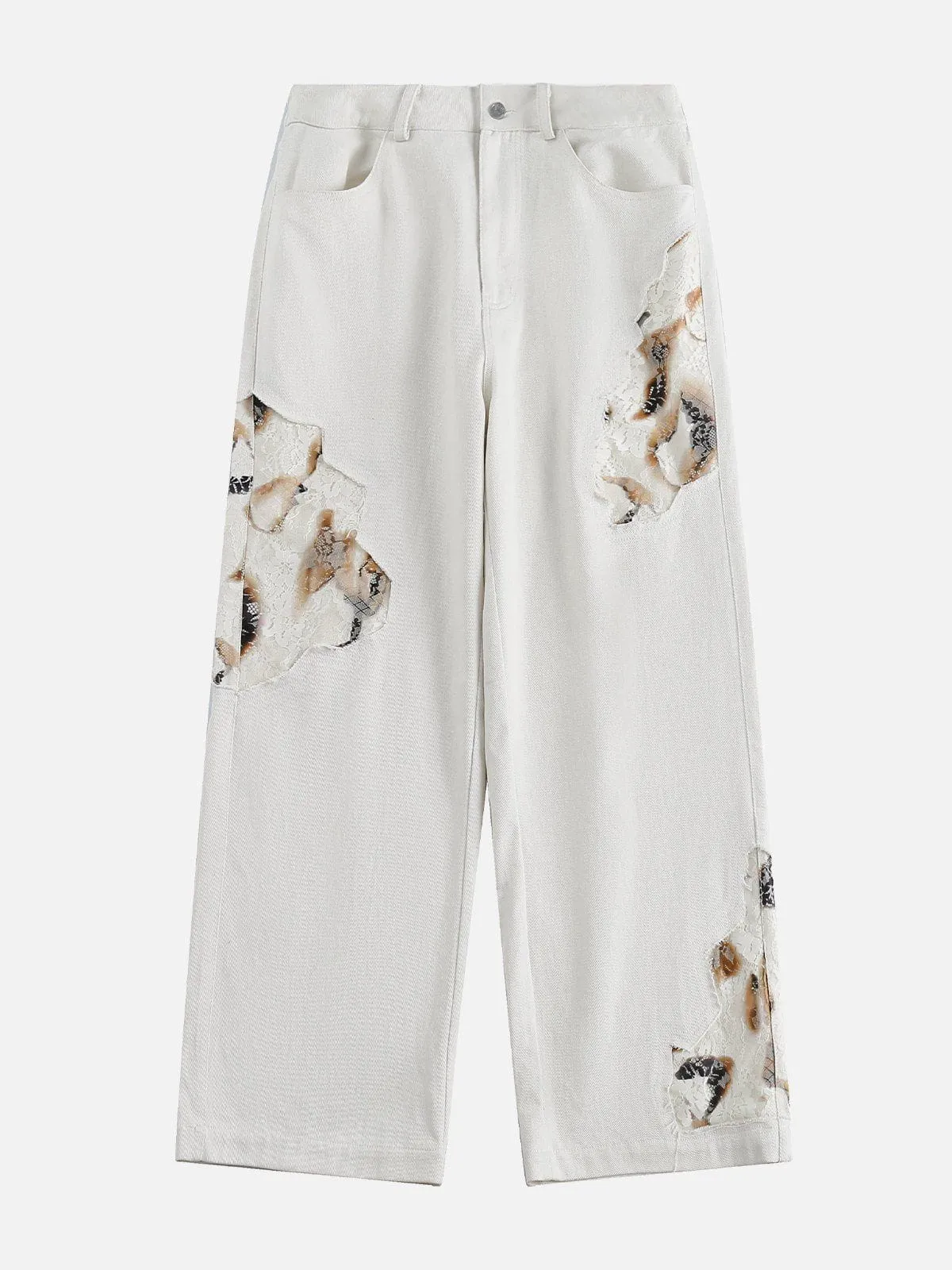 Rimiro - Flame Lace Patchwork Jeans