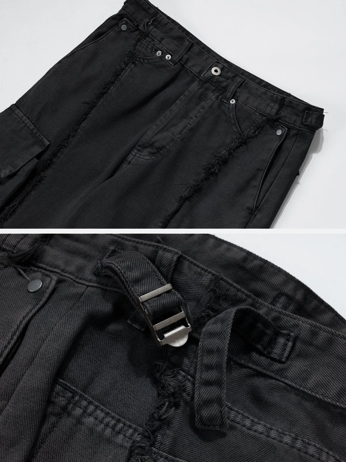 Rimiro - Fringe Multiple Pockets Jeans