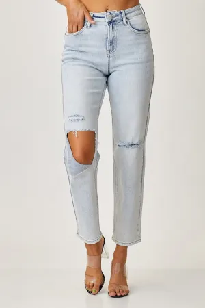 Risen High Waisted Relaxed Jeans