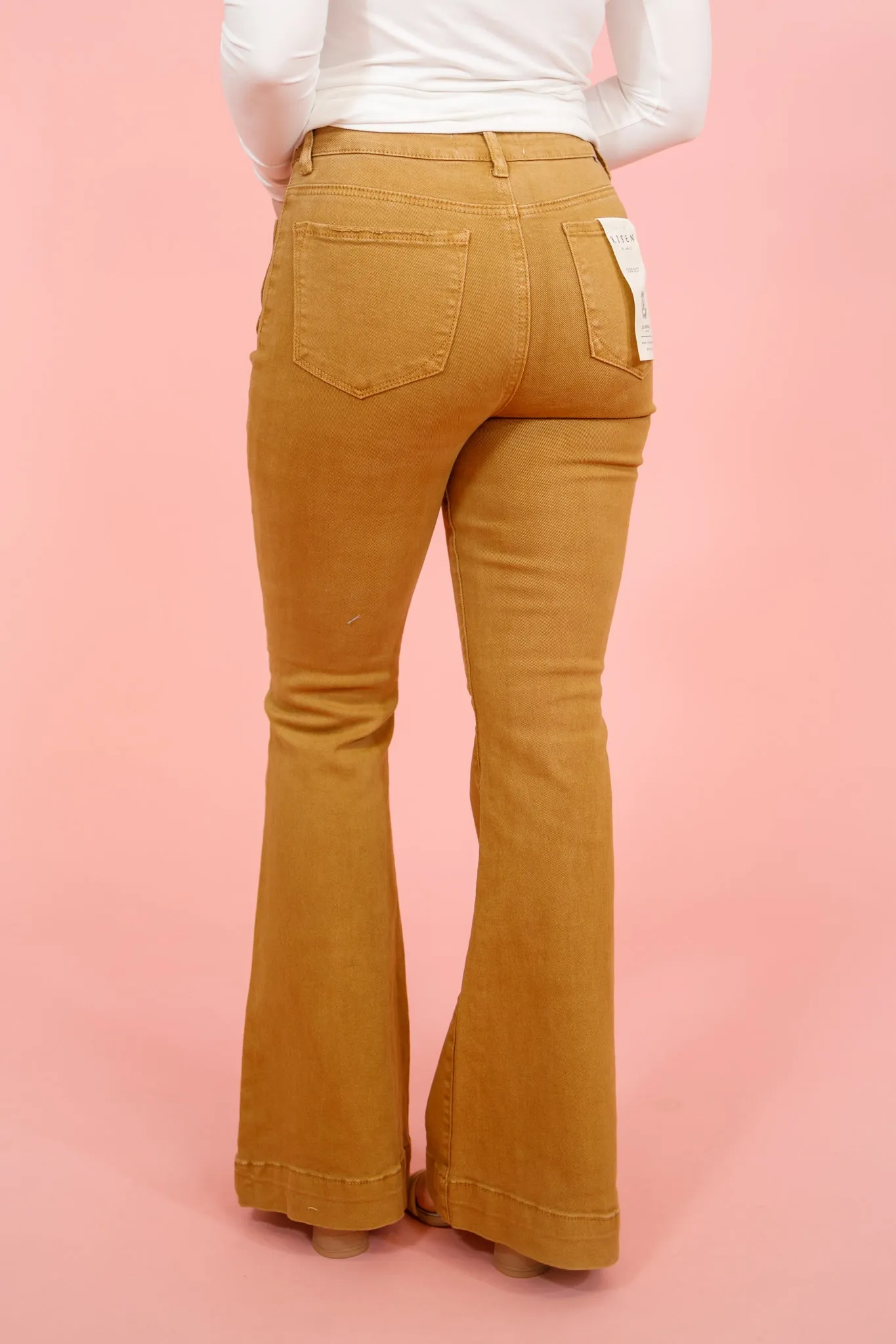 Risen Mocha Front Pocket Flares, REG   CURVY