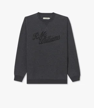R.M. Williams Script Crew Neck - Charcoal