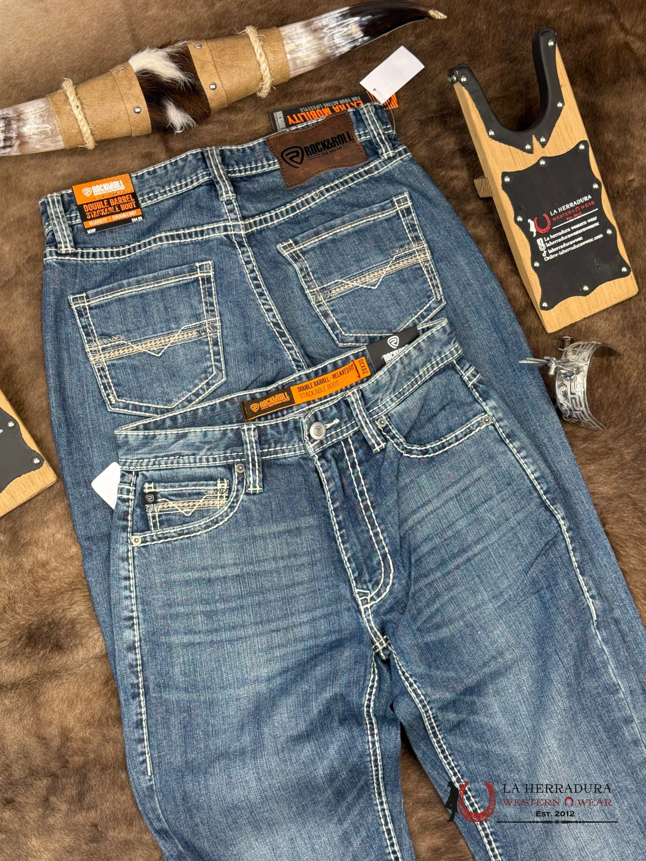 ROCK AND ROLL Double Barrel Bootcut Medium Vintage Seam - 6121