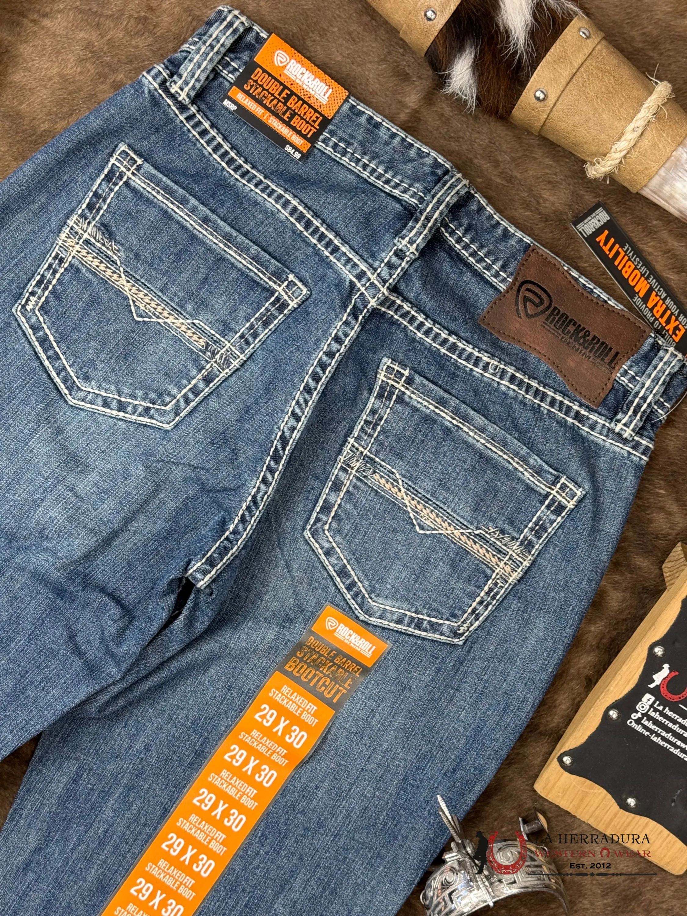 ROCK AND ROLL Double Barrel Bootcut Medium Vintage Seam - 6121