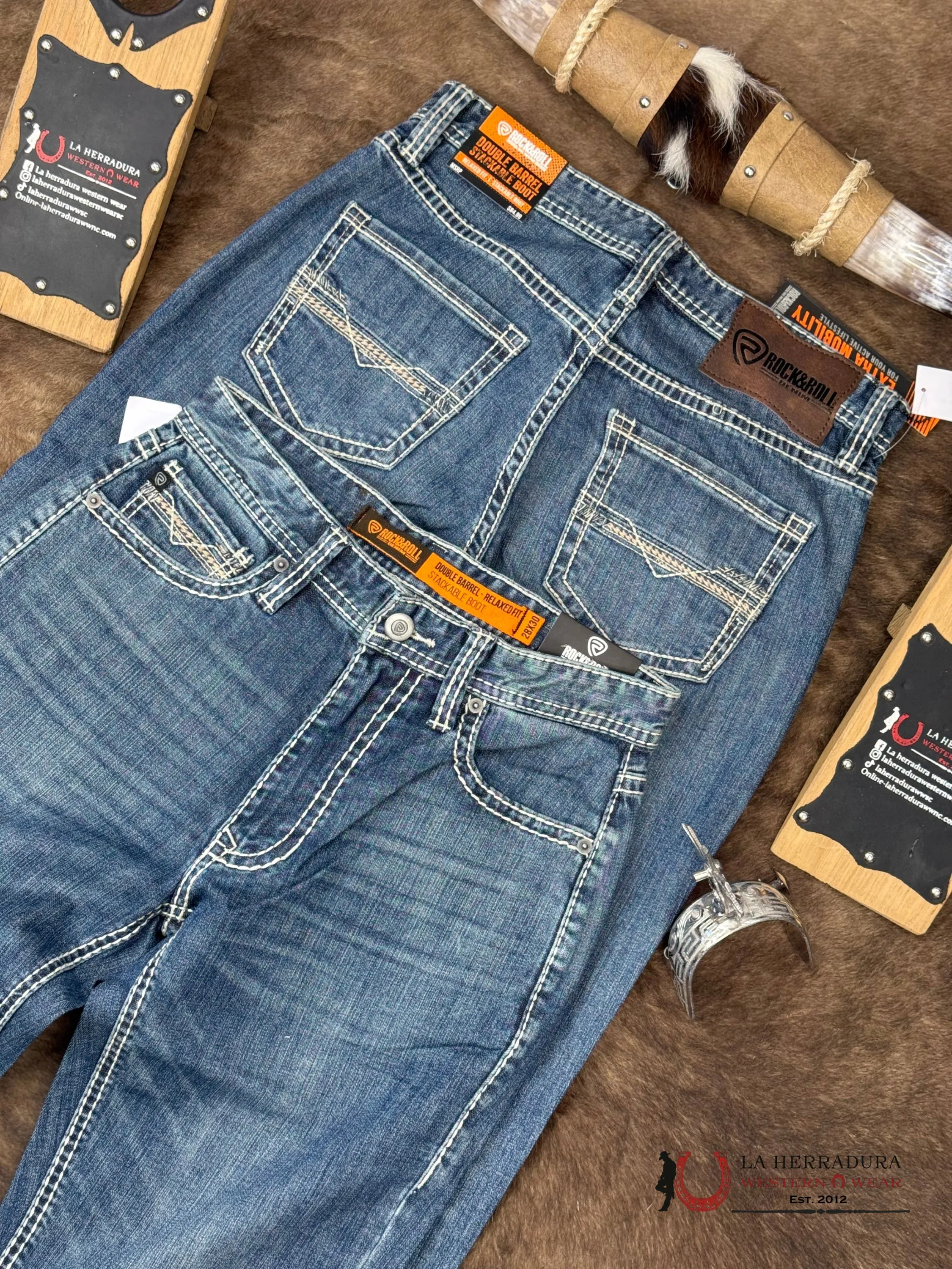 ROCK AND ROLL Double Barrel Bootcut Medium Vintage Seam - 6121