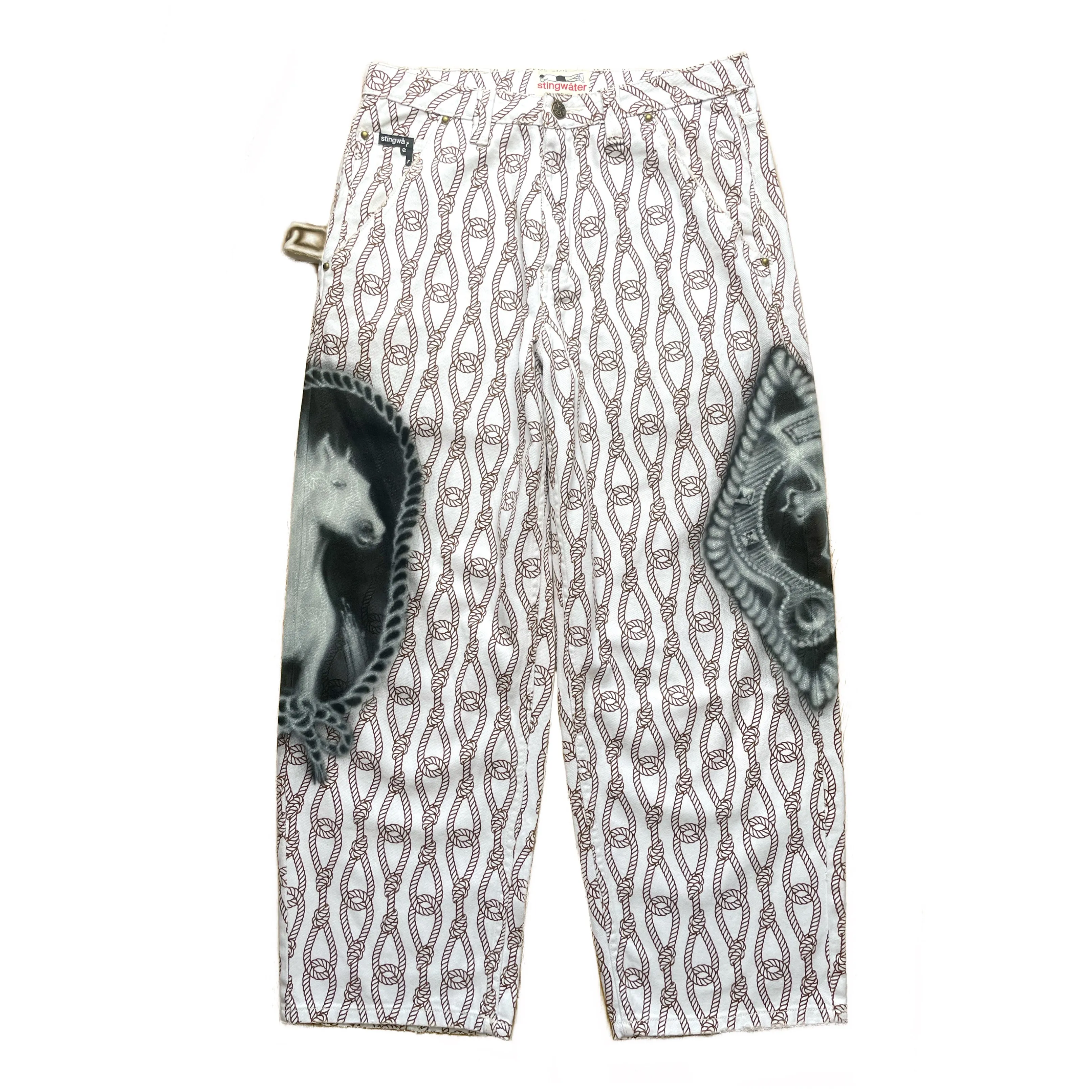 Rope Chain Twill Pants White (ft. Kevin Mejia)
