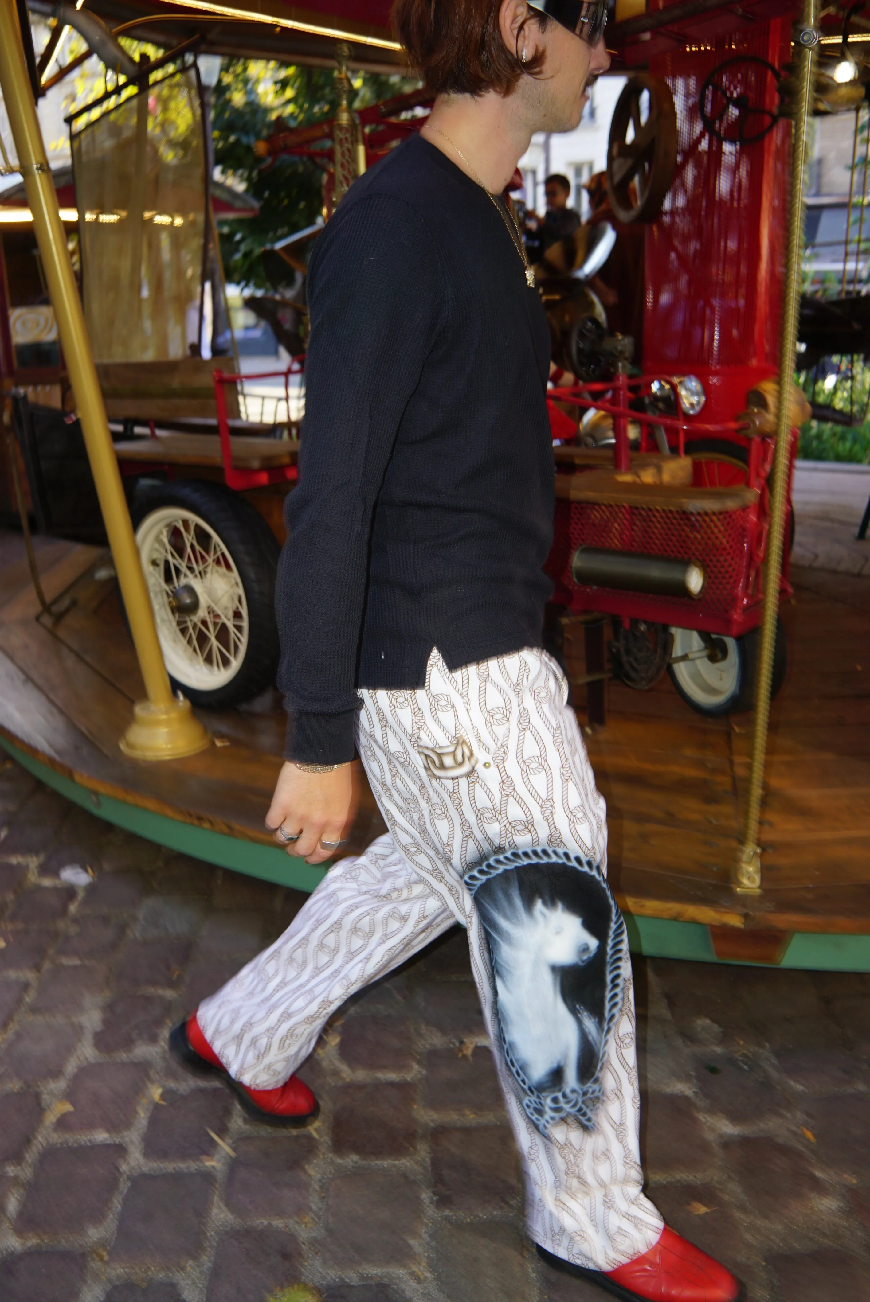 Rope Chain Twill Pants White (ft. Kevin Mejia)
