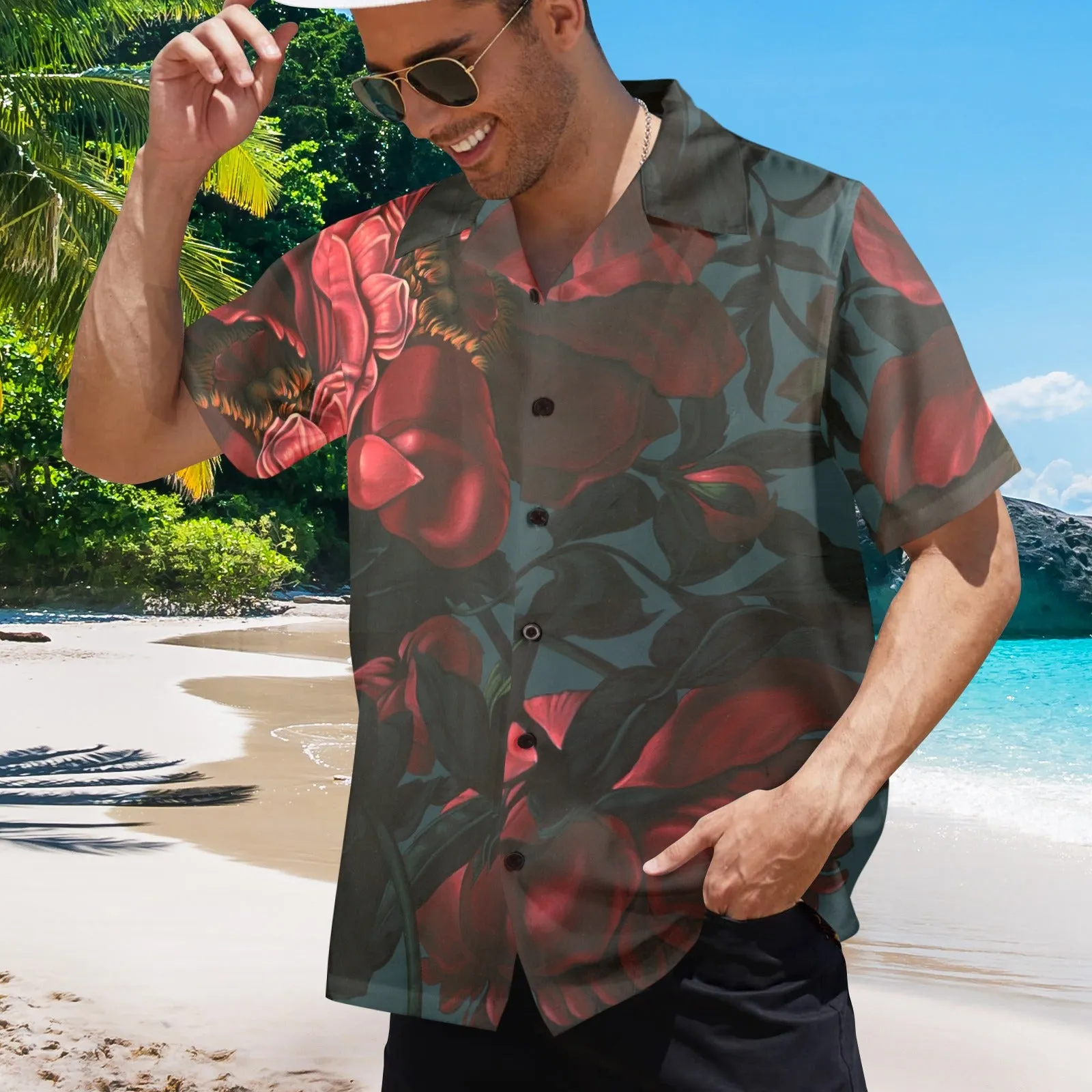 Roses Men's Hawaiian Shirt