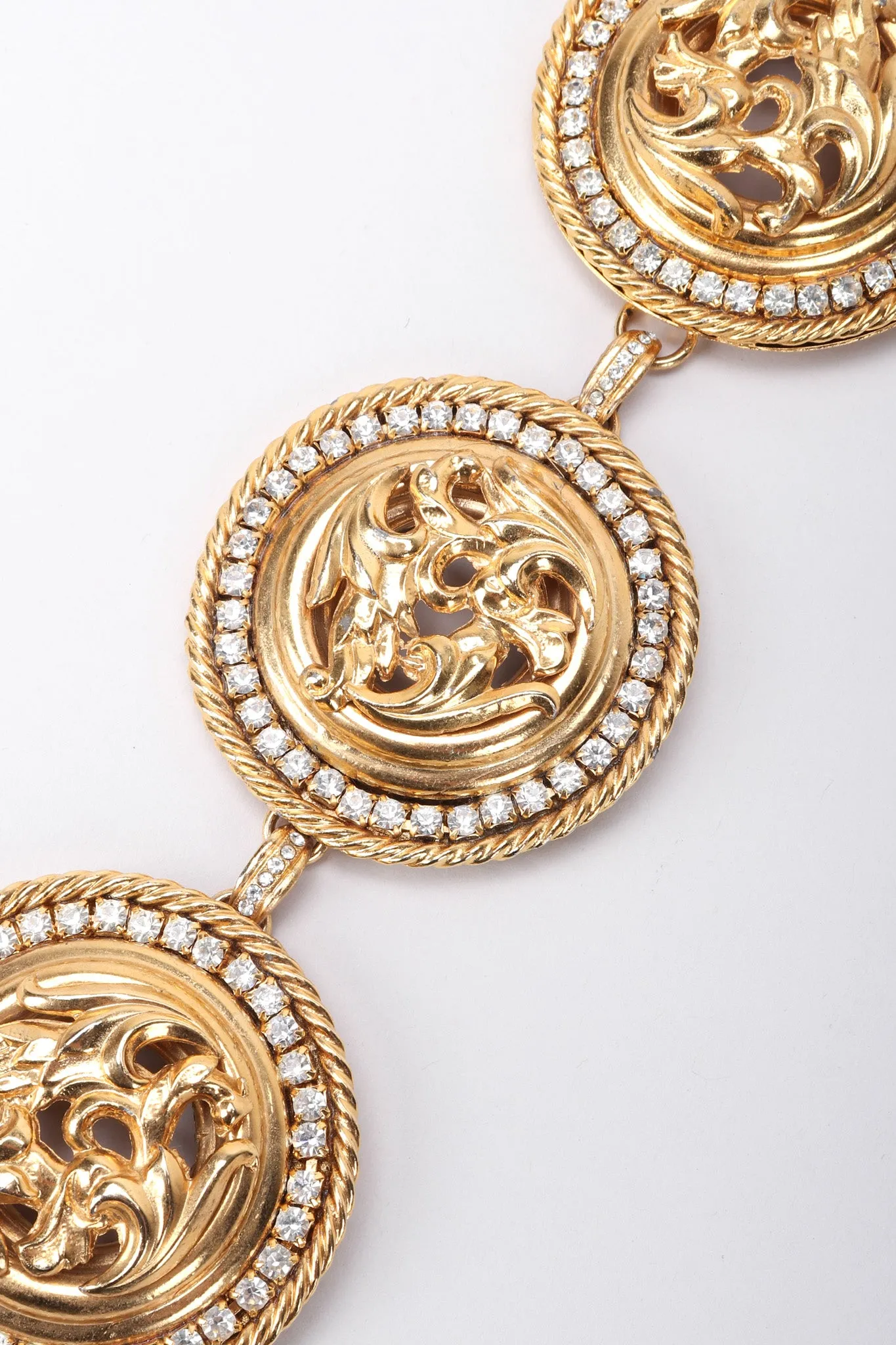 Round Metal Rhinestone Bracelet